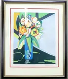 Peonaes & Tulips by Françoise Gilot, Lithograph, sold Dec 2021