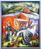 Untitled by Richard Rogers, Oil on canvas, sold Dec 2021