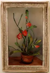 Epiphyllum by Mary Bean, Oil on canvas, sold Dec 2021