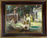 Untitled by Nicolae Enea, Oil on board, sold Dec 2021
