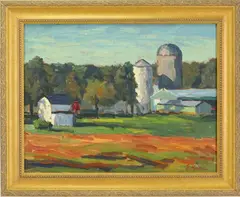 Kellers Farm by John Kane, Oil on canvas, sold Dec 2021