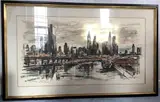 Chicago Skyline with Prudential Building by John Haymson, Watercolor, sold Dec 2021