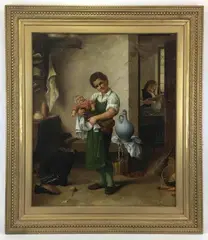 Untitled by Friedrich Bindewald, Oil on canvas, sold Dec 2021