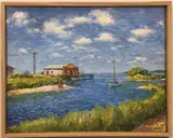 The Store at the Shore by Tom King, Oil on canvas, sold Dec 2021