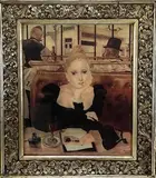 The Cafe by Tsuguharu Foujita, Lithograph of Foujita's 1948 painting titled "The Cafe", sold Dec 2021