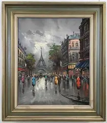 Untitled by Antonio DeVity, Oil on canvas, sold Jan 2022