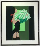 The Red Button by Amleto Dalla Costa, Serigraph, sold Jan 2022