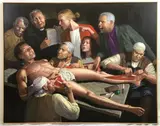 A cacophony of cuts by Tom King, oil on canvas, sold Jan 2022