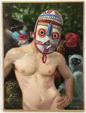 Masks by Tom King, Oil on canvas, sold Jan 2022