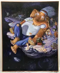 Ho Hum by Tom King, Oil on canvas, sold Jan 2022