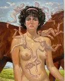 Untitled by Tom King, Oil on canvas, sold Feb 2022