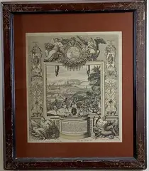 Battle of Malaga by Paul Decker, Lithograph, sold Feb 2022