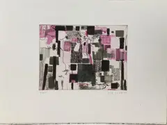 Landscape With Trees III by Bill Scott, Aquatint etching, sold Feb 2022
