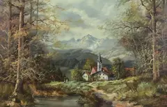 Untitled by Lothar Baumann, Oil on canvas, sold Feb 2022