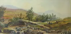 Sweden Bridge Ambleside by John Faulkner, Watercolor, sold Feb 2022