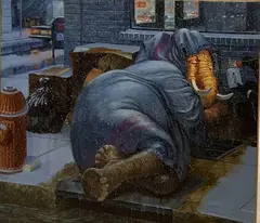 Trickle by Tom King, Oil on canvas, sold Feb 2022