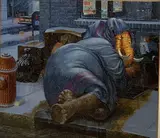 Trickle by Tom King, Oil on canvas, sold Feb 2022