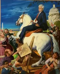 The Knight, Errant by Tom King, Oil on canvas, sold Feb 2022
