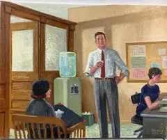 Untitled by Tom King, Oil on canvas, sold Feb 2022
