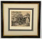 A Southern Villa by Alfred Heber Hutty, Engraving, sold Mar 2022