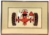 The Red Tractor by Anita Gronendahl, Lithograph, sold Mar 2022