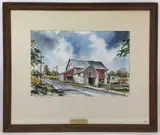 Barn- Chickentown Road by Fred Bees, Watercolor, sold Mar 2022