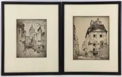 Paris by Bror Julius Olsson Nordfeldt, Etchings, sold Apr 2022