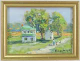 Untitled by Christopher G. Willett, Oil on board, sold Apr 2022