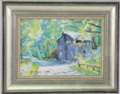 Study by Christopher G. Willett, Oil on board, sold May 2022