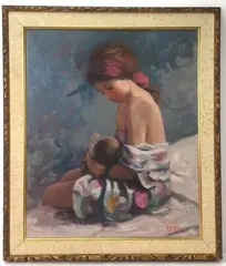 Untitled by Philippe Alfieri, Oil on canvas, sold May 2022