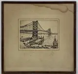 Down by the Delaware River by Frederick Goodrich Robbins, Engraving, sold May 2022