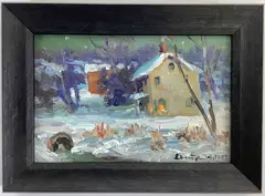 Plumstead, Bucks County by Christopher G. Willett, Oil on board, sold May 2022