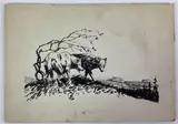 Untitled by Jr. Hargens Charles W., Ink sketch, sold May 2022