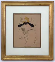 Yvette Guilbert by Henri de Toulouse-Lautrec, Lithograph, sold Jul 2022