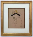 Yvette Guilbert by Henri de Toulouse-Lautrec, Lithograph, sold Jul 2022