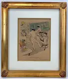 Chocolat Dansant Dans Un Bar by Henri de Toulouse-Lautrec, Lithograph titled "Chocolat Dansant Dans Un Bar" from satirical magazine "Le Rire", sold Jul 2022