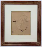 May Milton by Henri de Toulouse-Lautrec, Lithograph titled "May Milton" from satirical magazine "Le Rire", sold Jul 2022