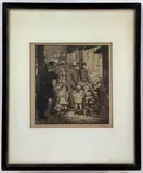 The Butchers Shop by Katharine Frances Clausen, Lithograph, sold Jul 2022