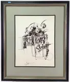 Nut House by W Carl Burger, Pencil on paper, sold Jul 2022