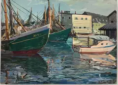 Glowater by Ottmar F. von Fuehrer, Oil on board, sold Jul 2022