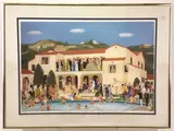 At the Garden of Allah by Dick LaBonte, Lithograph, sold Jul 2022