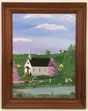 Untitled by Charles J. White, Oil on board, sold Jul 2022