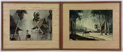 Untitled by Abu Baker Ibrahim, Watercolors (2), sold Aug 2022