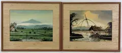 Untitled by Abu Baker Ibrahim, Watercolors (2), sold Aug 2022