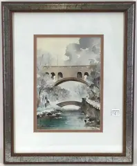 Wissahickon Creek by Howard Noel Watson, Watercolor, sold Sep 2022