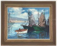 Untitled by Cesare A. Ricciardi, Oil on board, sold Sep 2022