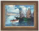 Untitled by Cesare A. Ricciardi, Oil on board, sold Sep 2022