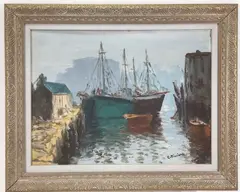 Untitled by Cesare A. Ricciardi, Oil on board, sold Sep 2022