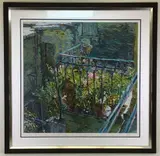 Le Balcon Bleu by Marco Sassone, Silkscreen, sold Sep 2022
