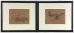 Untitled by Henry Moret, Pencil and crayon original drawings, sold Sep 2022